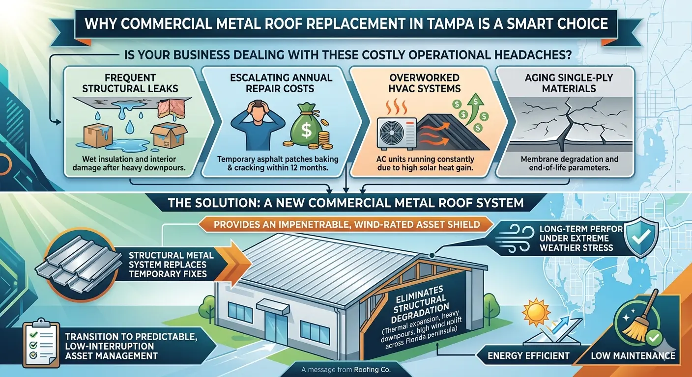 commercial metal roof replacement near me